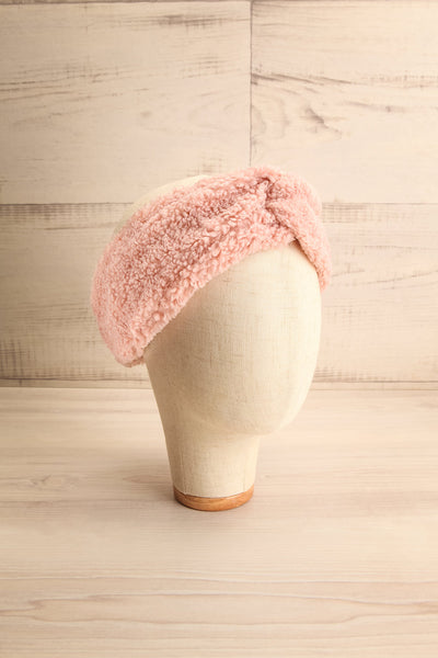 Luzzi Rose Pink Wooly Fabric Headband | La Petite Garçonne