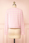 Lybugg Pink Tweed Blazer w/ Round Collar | Boutique 1861 back view