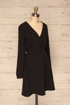 Lydie Noir Black A-Line Dress | Robe | La Petite Garçonne side view