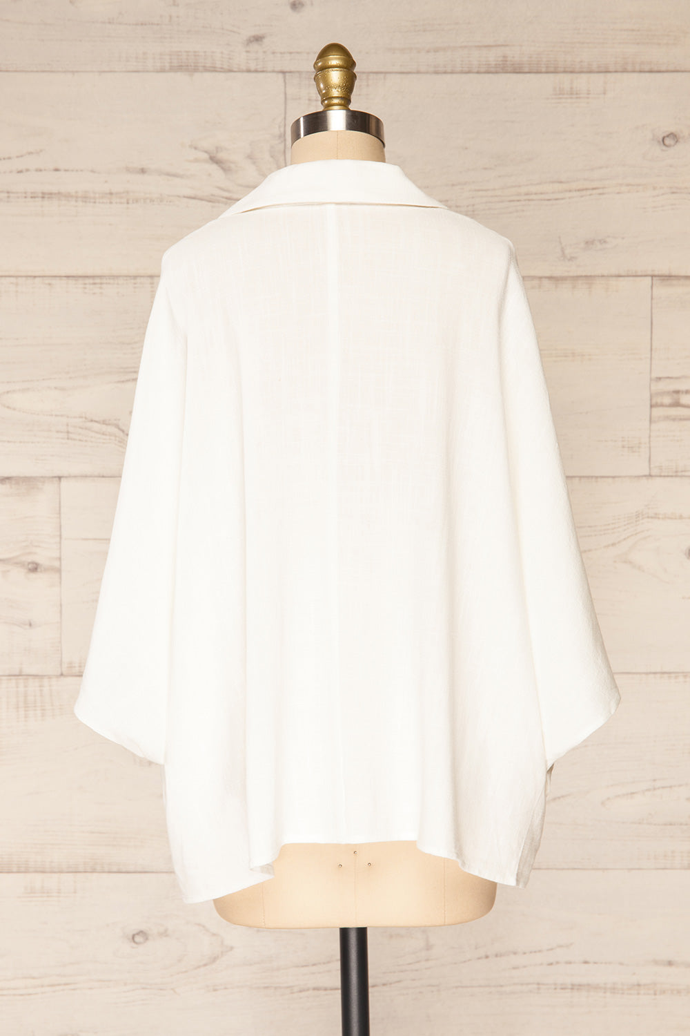 Lytrap White Oversized V-Neck Blouse | La petite garçonne back view 