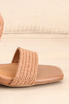 Maastricht Brown High Heel Sandals | La petite garçonne side front close-up