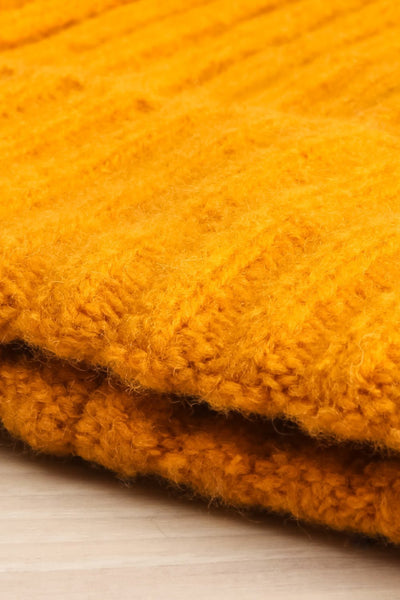 Maat Soleil Yellow Knit Tuque with Pompom | La Petite Garçonne 7