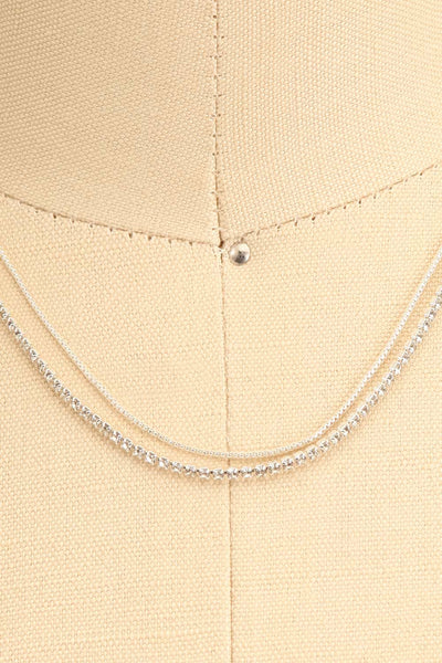 Maav Silver 2-in-1 Minimalist Necklace | La petite garçonne close-up