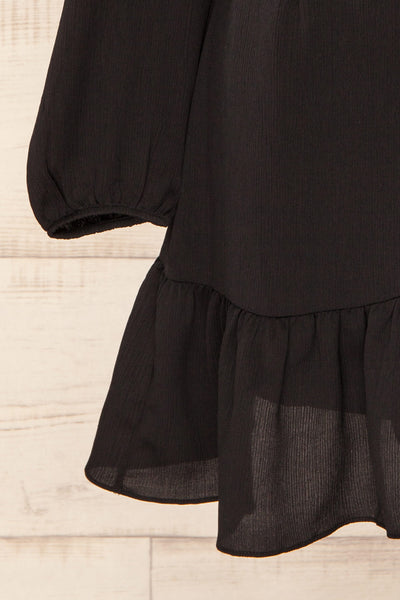 Mabel Short Black A-Line Dress w/ Front Cut-Out | La petite garçonne bottom