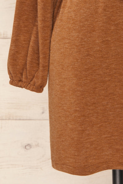 Macie Rust Long Sleeve Soft Knit Dress w/ Fabric Belt | La petite garçonne bottom