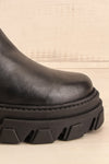 Macuata Black Round Toe Platform Boots | La petite garçonne side front close-up
