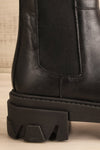 Macuata Black Round Toe Platform Boots | La petite garçonne side close-up