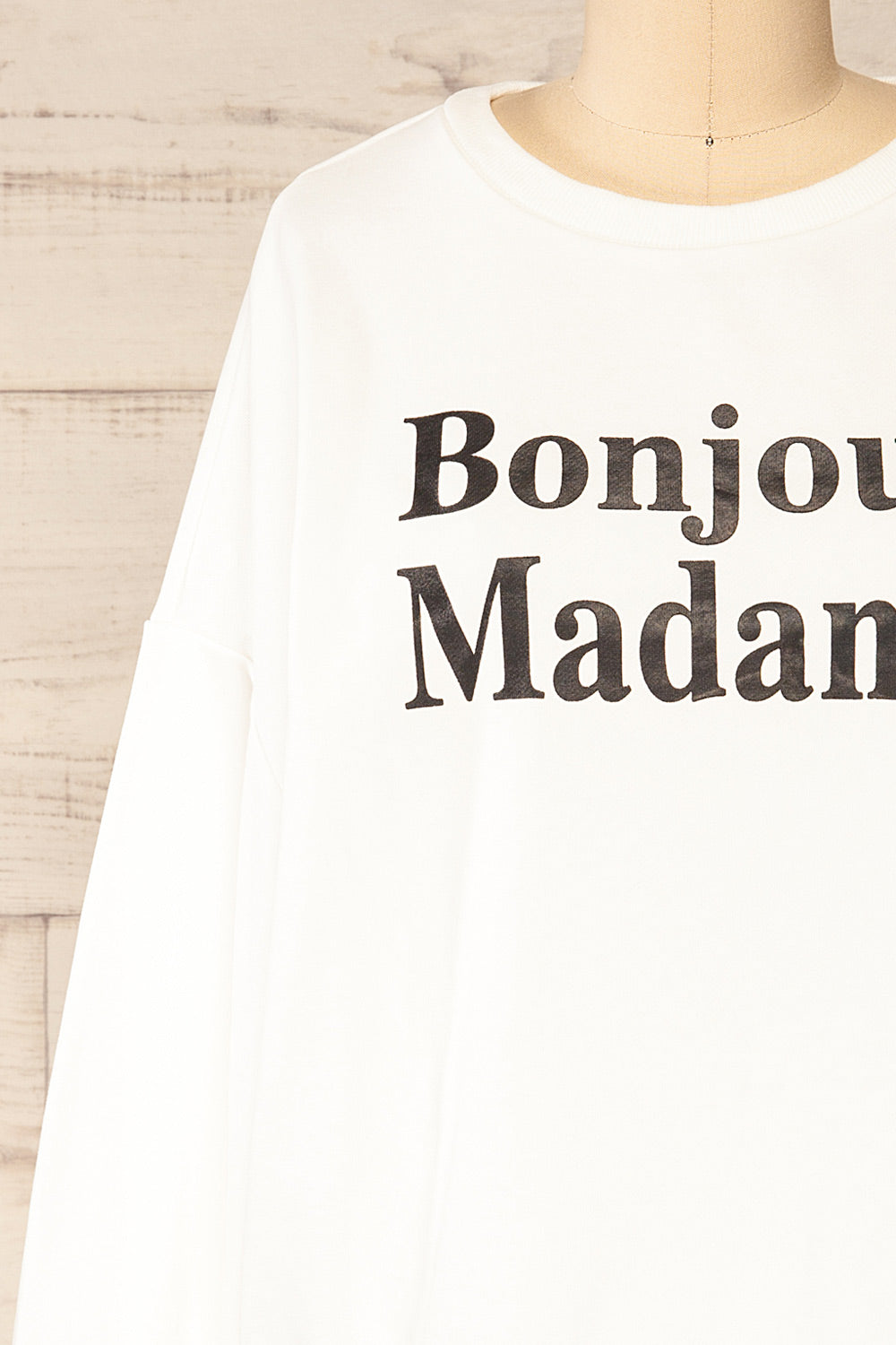 Madame Printed Sweatshirt | La petite garçonne front close-up
