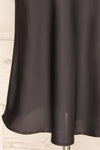 Maddie Black Satin Midi Skirt | La petite garçonne bottom