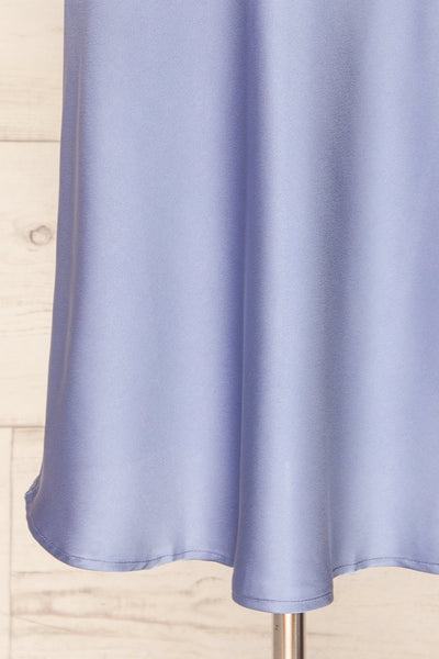 Maddie Blue Satin Midi Skirt | La petite garçonne bottom