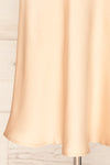 Maddie Champagne Satin Midi Skirt | La petite garçonne  bottom