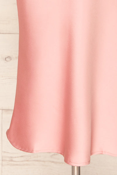 Maddie Pink Satin Midi Skirt | La petite garçonne bottom