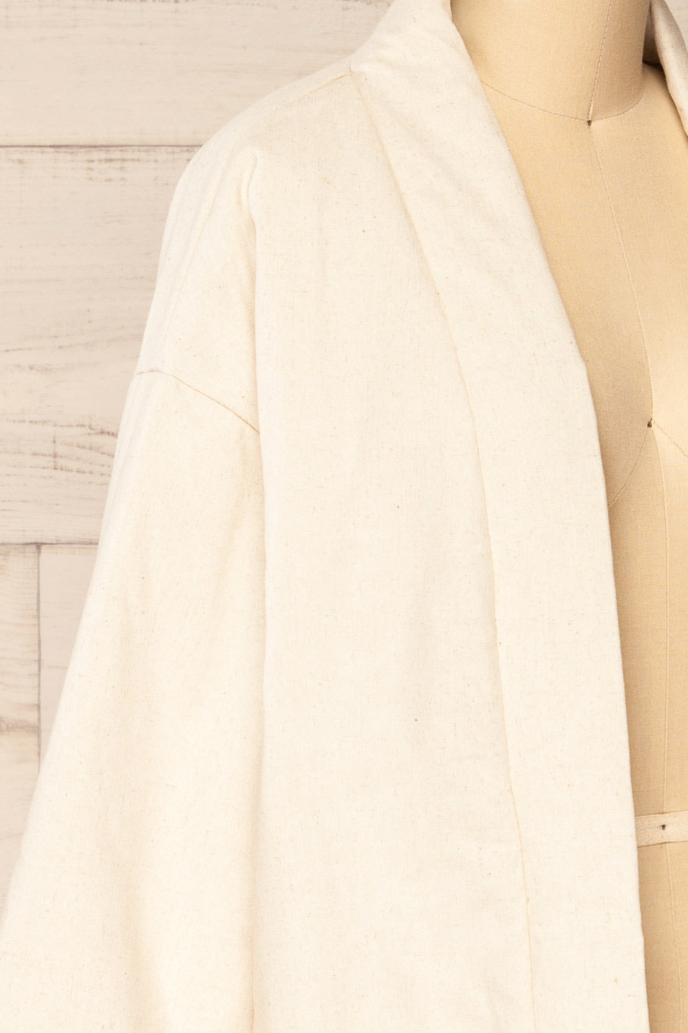 Madrid Ivory Kimono Jacket | La petite garçonne side close-up