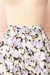 Maelia Floral Short Skirt with Fabric Belt | Boutique 1861 front close-up