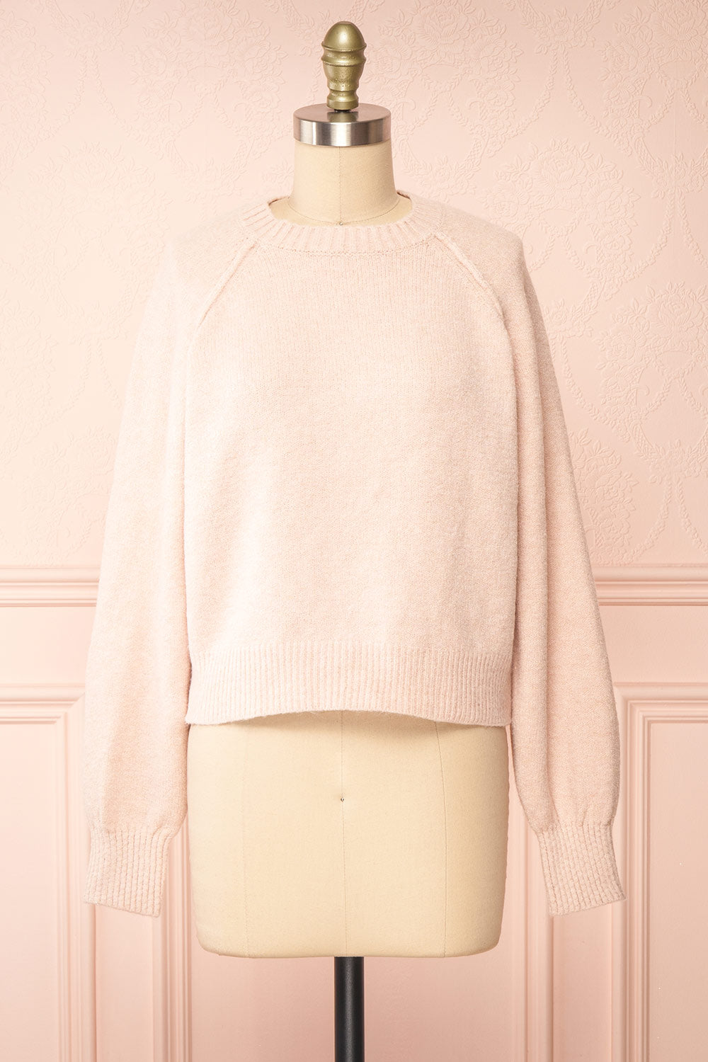 Maeve Pink Knit Sweater | Boutique 1861 front view