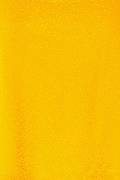 Maggye Mustard Open Back Cropped Cami | La petite garçonne fabric