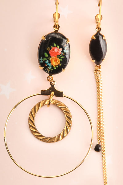 Magnia Urbica Asymmetrical Gold Pendant Earrings | La Petite Garçonne
