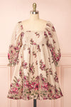 Magnificum Short Floral Babydoll Dress | Boutique 1861 front view