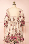 Magnificum Short Floral Babydoll Dress | Boutique 1861 back view