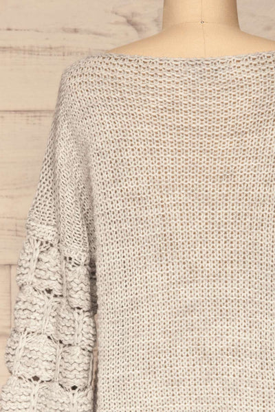 Maidenhead Grey Knit Sweater | La Petite Garçonne back close-up