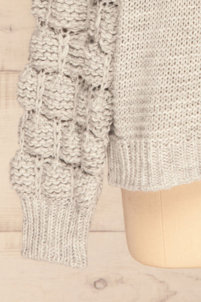 Maidenhead Grey Knit Sweater | La Petite Garçonne bottom close-up