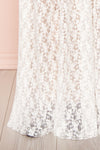 Mairead White Maxi Dress | Robe longue | Boutique 1861 bottom close-up