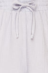 Maitee Blue Textured Drawstring Shorts | La petite garçonne  fabric
