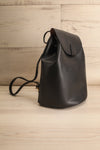 Maitu Black Small Vegan Leather Backpack | La petite garçonne side view