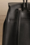 Maitu Black Small Vegan Leather Backpack | La petite garçonne back close-up