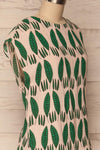 Maliano Oversized Blush Top w Green Leaf Pattern | La Petite Garçonne 4