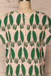 Maliano Oversized Blush Top w Green Leaf Pattern | La Petite Garçonne 6