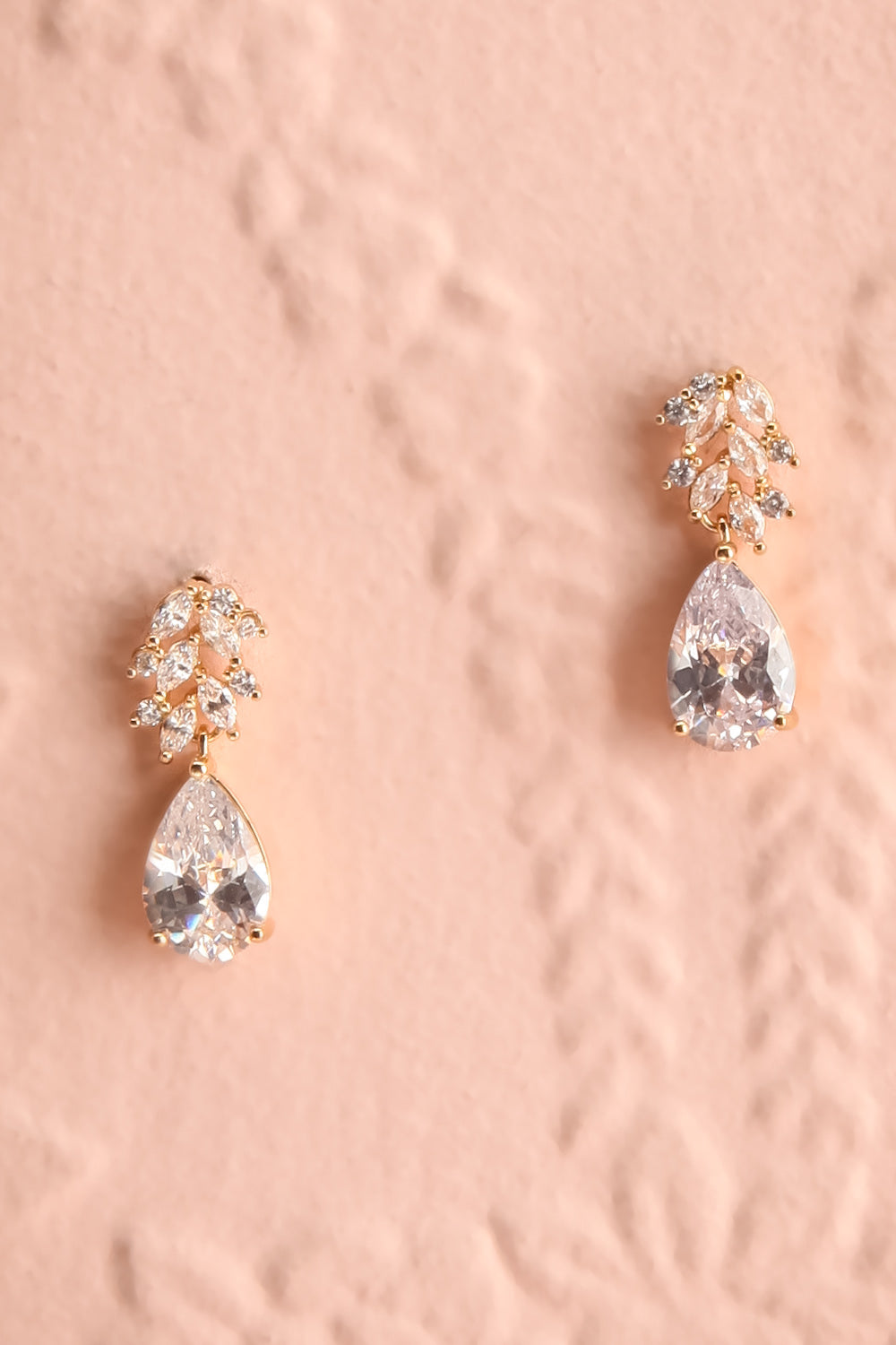 Malika Crystal Pendant Earrings | Boutique 1861 close-up