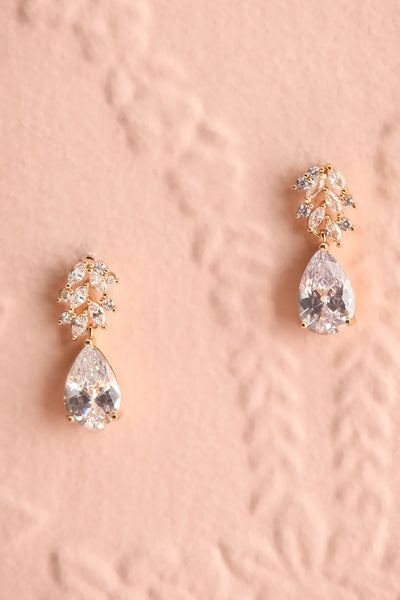 Malika Crystal Pendant Earrings | Boutique 1861 close-up