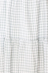 Malka Sage GreenTiered Gingham Short Dress | Boutique 1861 fabric