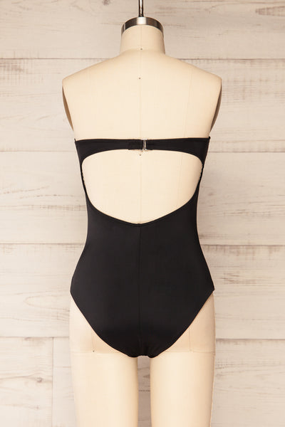 Mallow One-Piece Black Swimsuit | La petite garçonne - back view