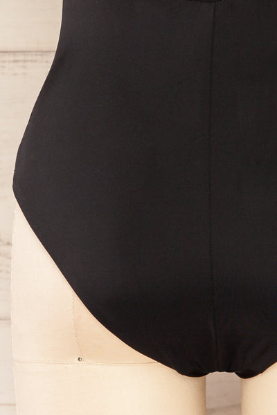Mallow One-Piece Black Swimsuit | La petite garçonne - back bottom