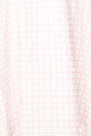 Malyne 3/4 Puff Sleeve Short Plaid Empire Waist Dress | Boutique 1861 fabric