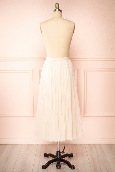 Manitou Ivory A-line Midi Tulle Skirt | Boutique 1861 back view