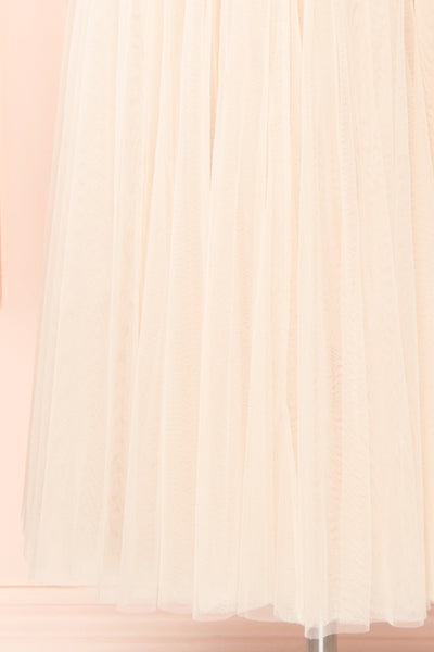 Manitou Ivory A-line Midi Tulle Skirt | Boutique 1861