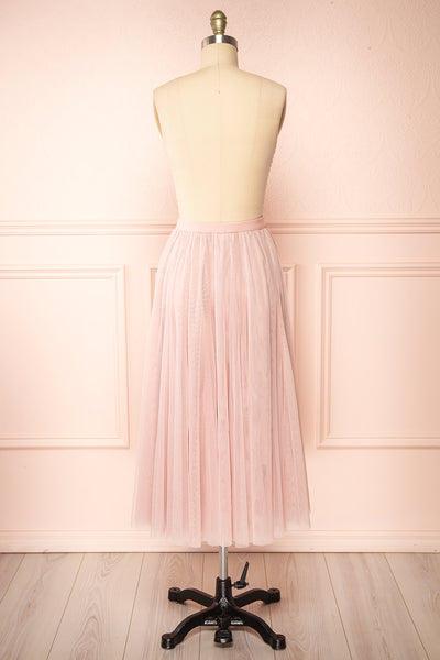 Manitou Pink A-line Midi Tulle Skirt | Boutique 1861 back view