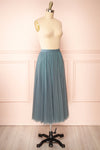 Manitou Teal A-line Midi Tulle Skirt | Boutique 1861 side view