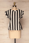 Manyatin Black & White Striped Short Sleeved Top | La Petite Garçonne 1