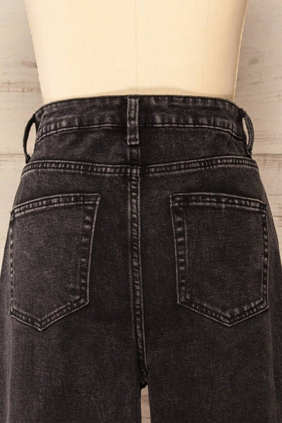 Marausa High-Waisted Wide-Leg Jeans | La petite garçonne back close-up