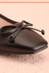 Maree Black Ballet Flats w/ Bow | Boutique 1861 front view