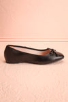 Maree Black Ballet Flats w/ Bow | Boutique 1861 side view