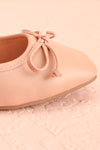 Maree Blush Pink Ballet Flats w/ Bow | Boutique 1861 side front close-up