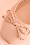 Maree Blush Pink Ballet Flats w/ Bow | Boutique 1861 flat close-up