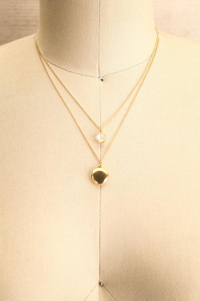 Margaret Sullavan Crystal & Locket Pendant Necklace | Boutique 1861 1