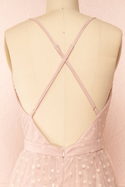 Margarida Polkadot Maxi Tulle Dress | Boutique 1861 back close-up