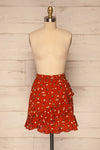 Margot Orange Floral Short Skirt | La petite garçonne front view
